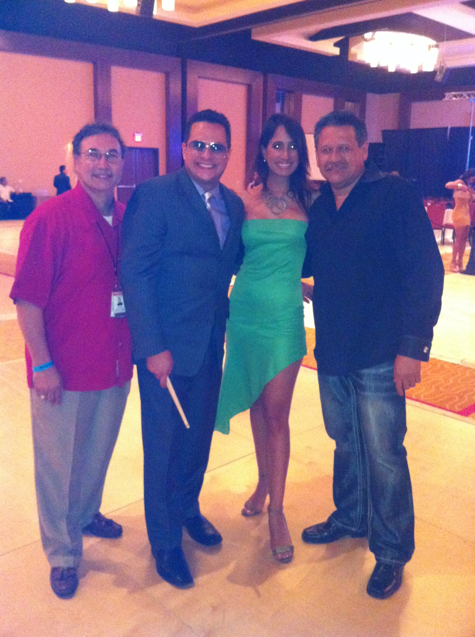 Interviewing Tito Puente Jr.-to my left. I was a Red Carpet Correspondant at the Salsa Congress at the Grand Hyatt, San Antonio, 2012.