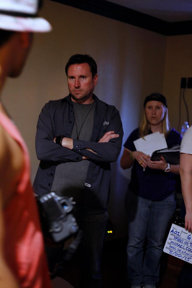 Michael Coulombe, directing, on the set of 