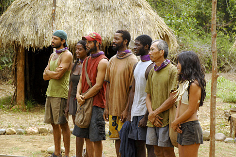 Still of Stacy Kimball, Cassandra Franklin, Earl Cole, Andria Herd, Alex Angarita and Kenward Bernis in Survivor: A Smile, Velvet Gloves and a Dagger in My Pocket (2007)