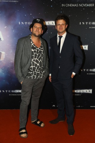 Christopher Horsey and Aaron Glenane at the Sydney premiere of Interstellar