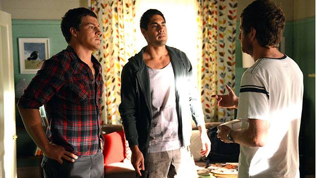 Stephen Peacocke, Tai Hara and Aaron Glenane in Home and Away