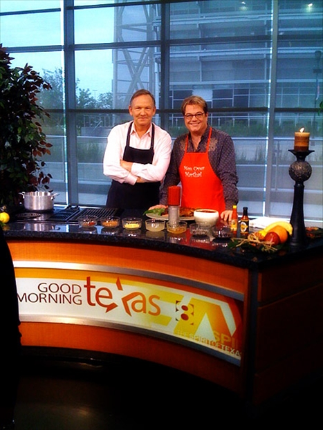 Donnie and Gary Coghill on Good Morning Texas making healthy turkey chili