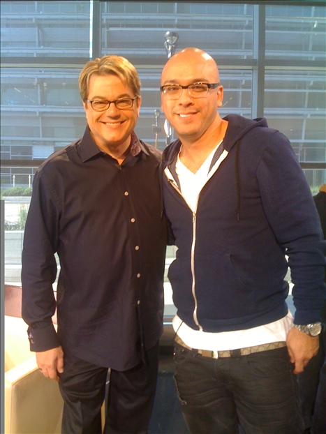 Donnie with comedian Joe Koy from Chelsea Lately