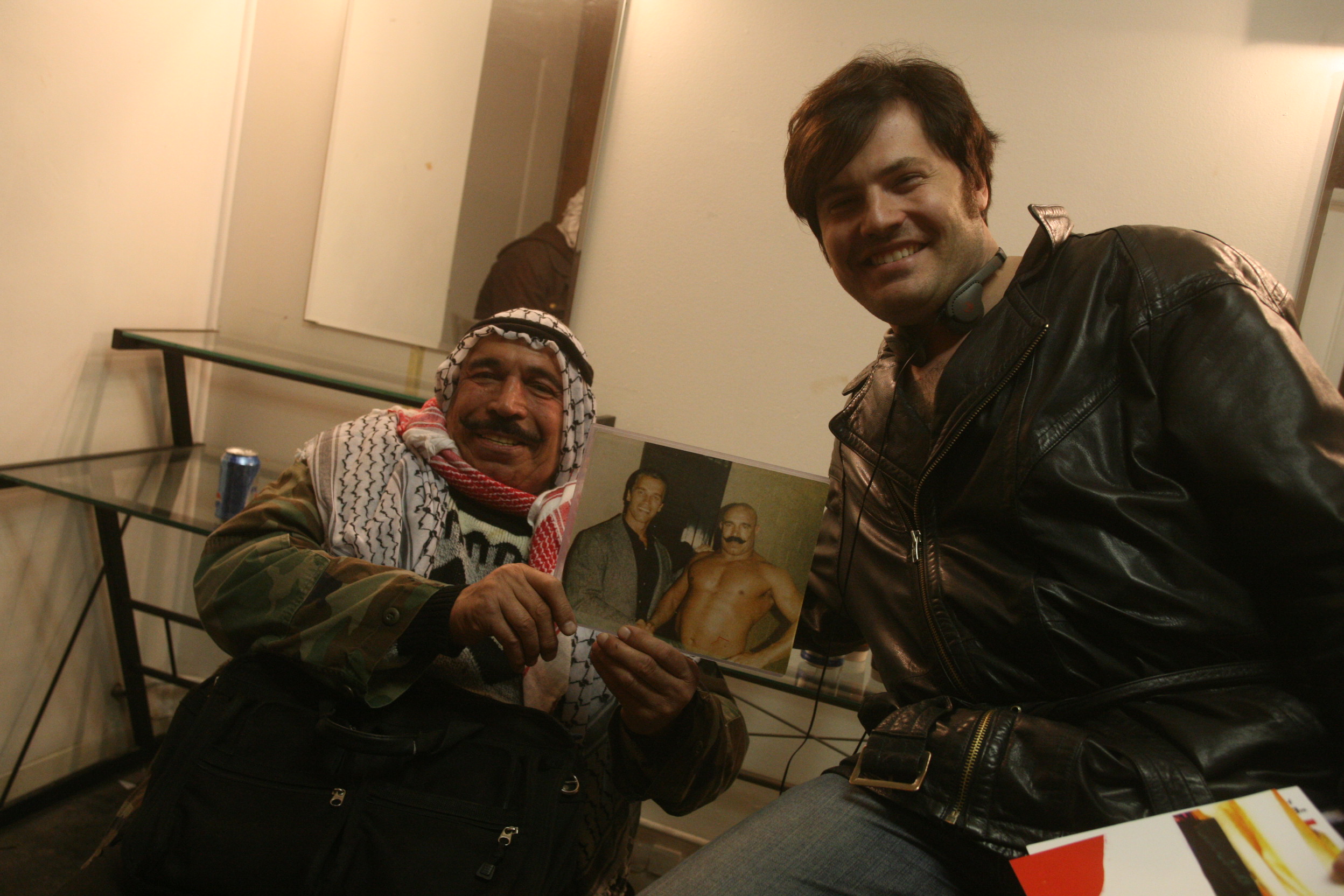 With The Iron Sheik on set of Operation Belvis Bash