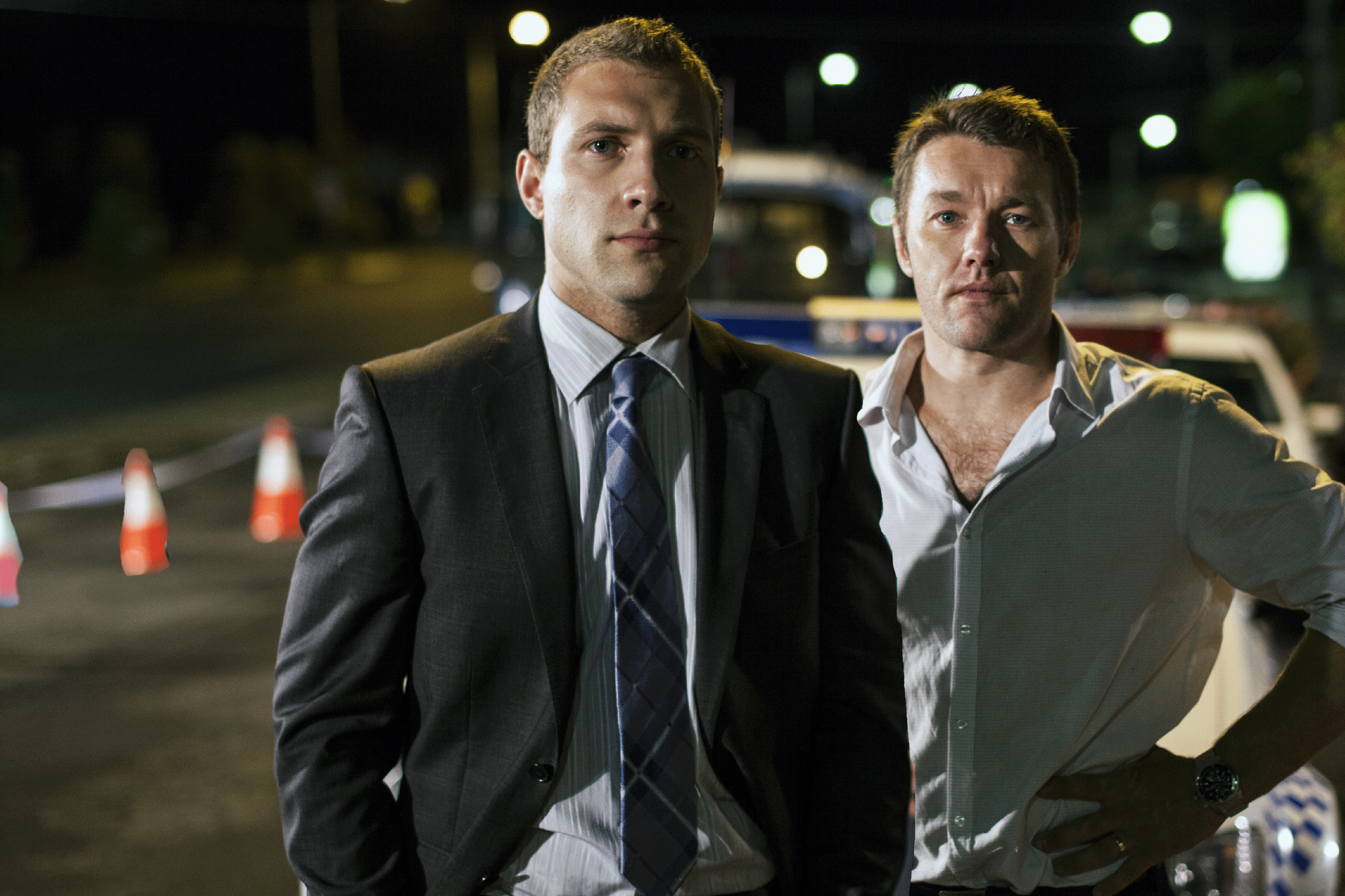 Still of Joel Edgerton and Jai Courtney in Felony (2013)