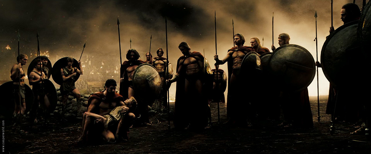 Dying in Gerard Butler's arms in 300