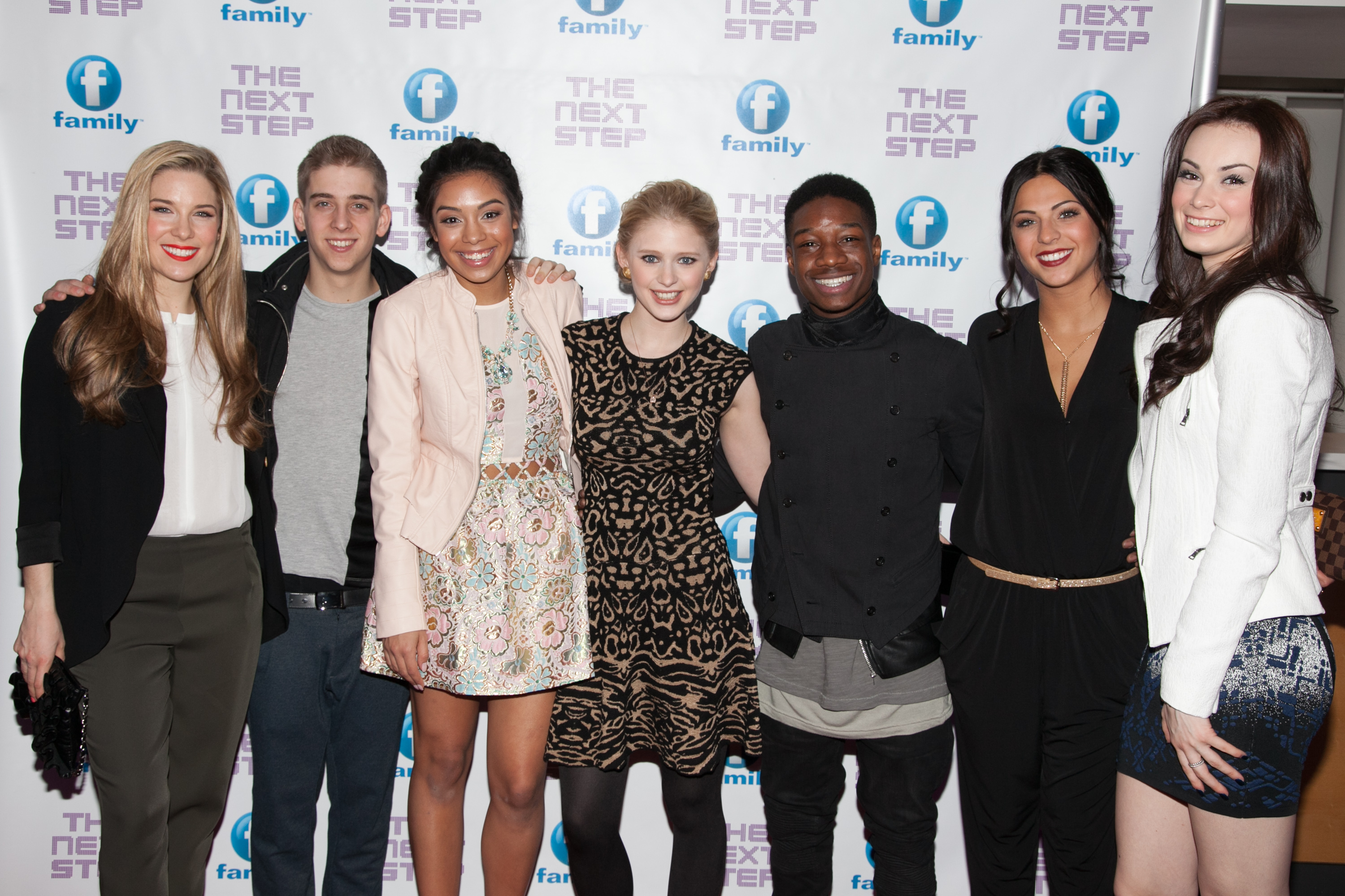 Alexandra Beaton, Isaac Lupien, Lamar Johnson, Bree Wasylenko, Samantha Grecchi, Logan Fabbro and Taveeta Szymanowicz at event of The Next Step (2013)