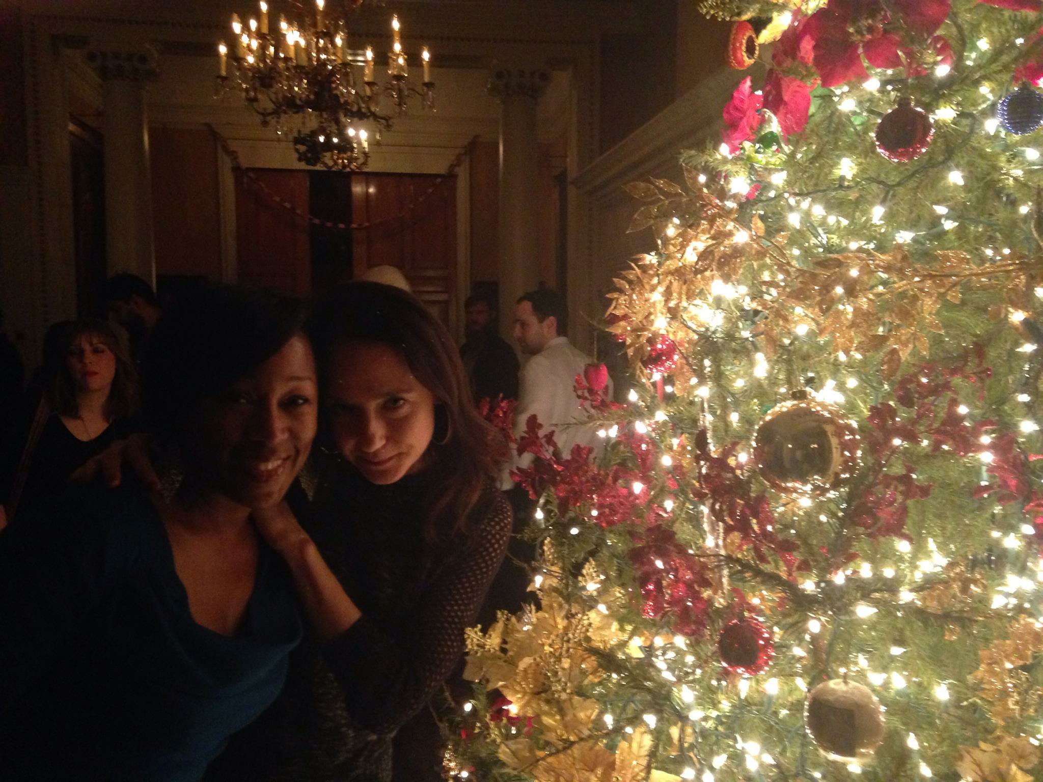 Holiday gathering with my dear friend Maja Wampuszyc co-star in The Immigrant with Marion Cotillard and Joaquin Phoenix