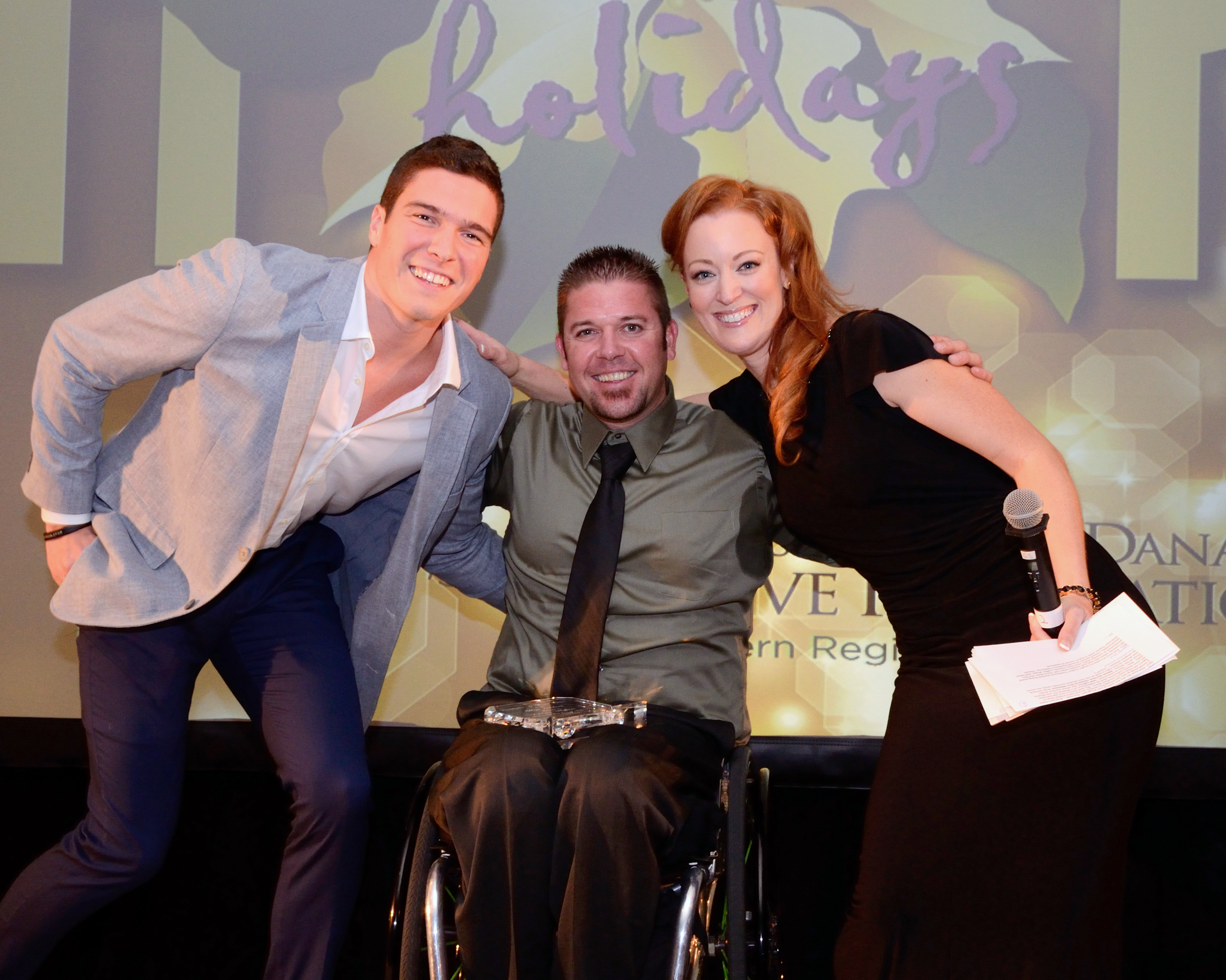 Will Reeve and Adele René presenting the HOPE Award at Christopher and Dana Reeve Foundation Gala Dec 7, 2014