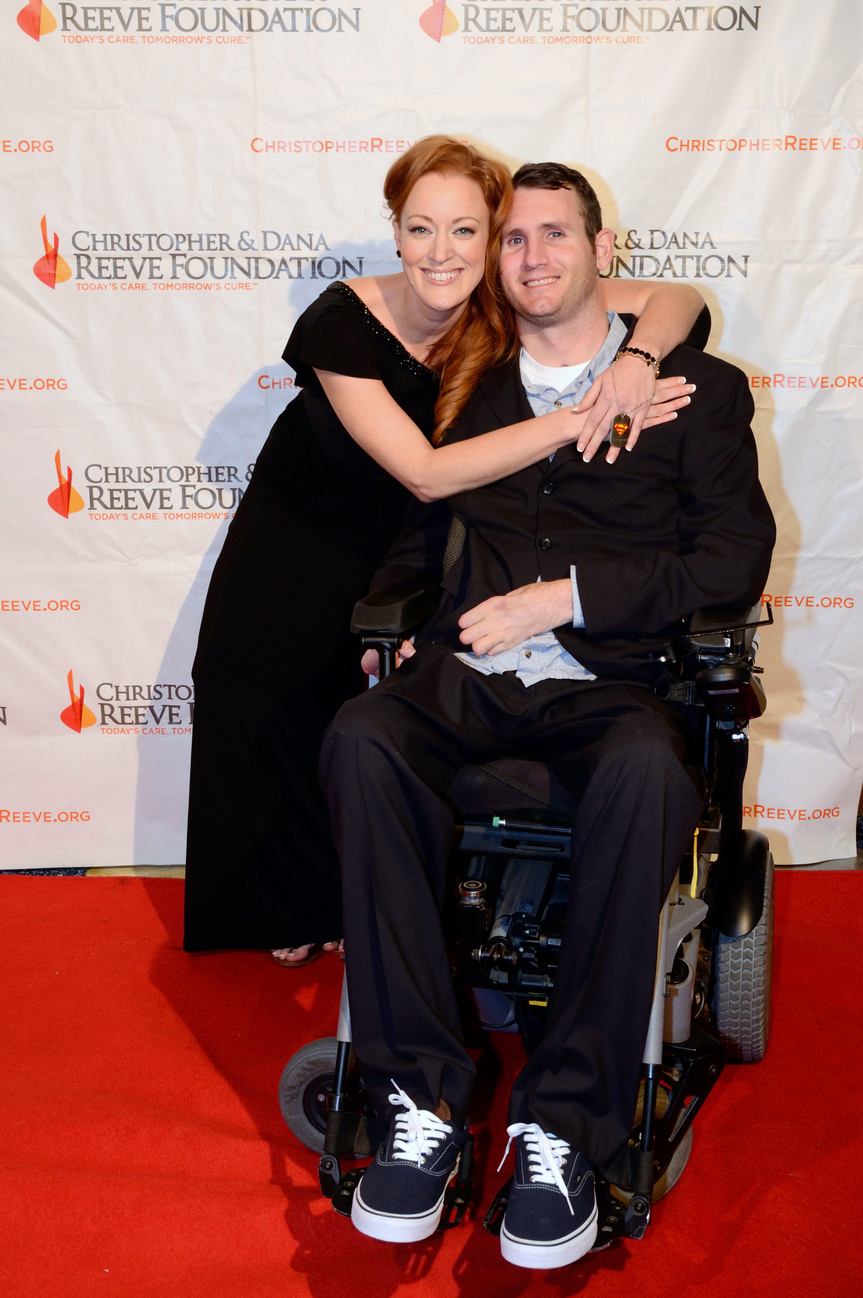 Adele René MC of Christopher and Dana Reeve Foundation Gala Dec 7, 2014 with Pete Flynn