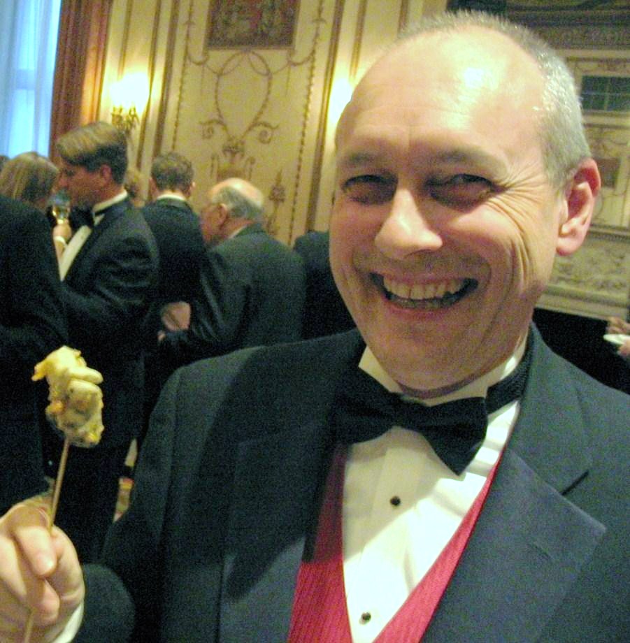 Explorers Club Annual Dinner, Waldorf Astoria, 2006, with exotic hors d'oeuvre.
