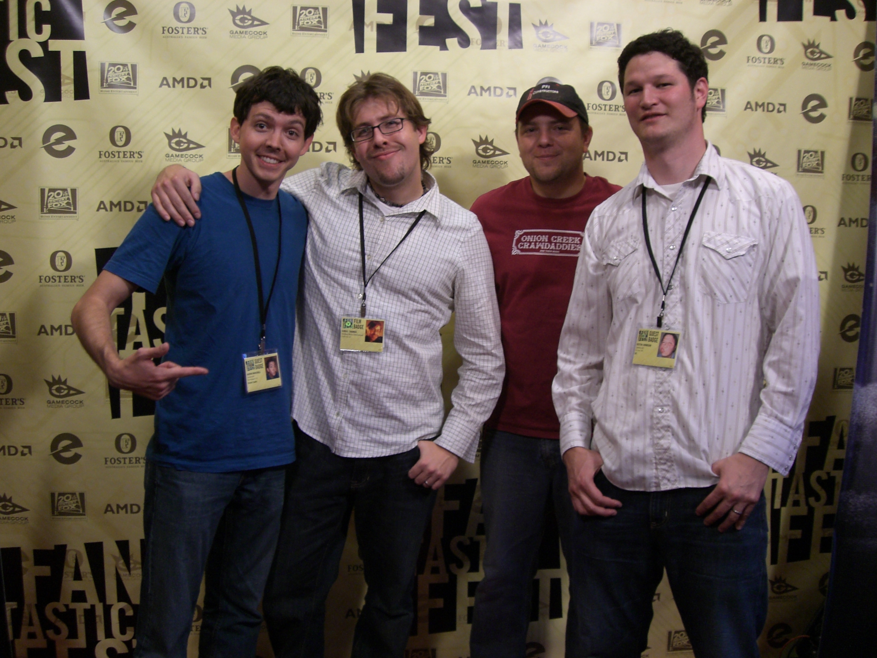 Chris Thomas at Fantastic Fest Film Festival (with Zombie Girl directors)