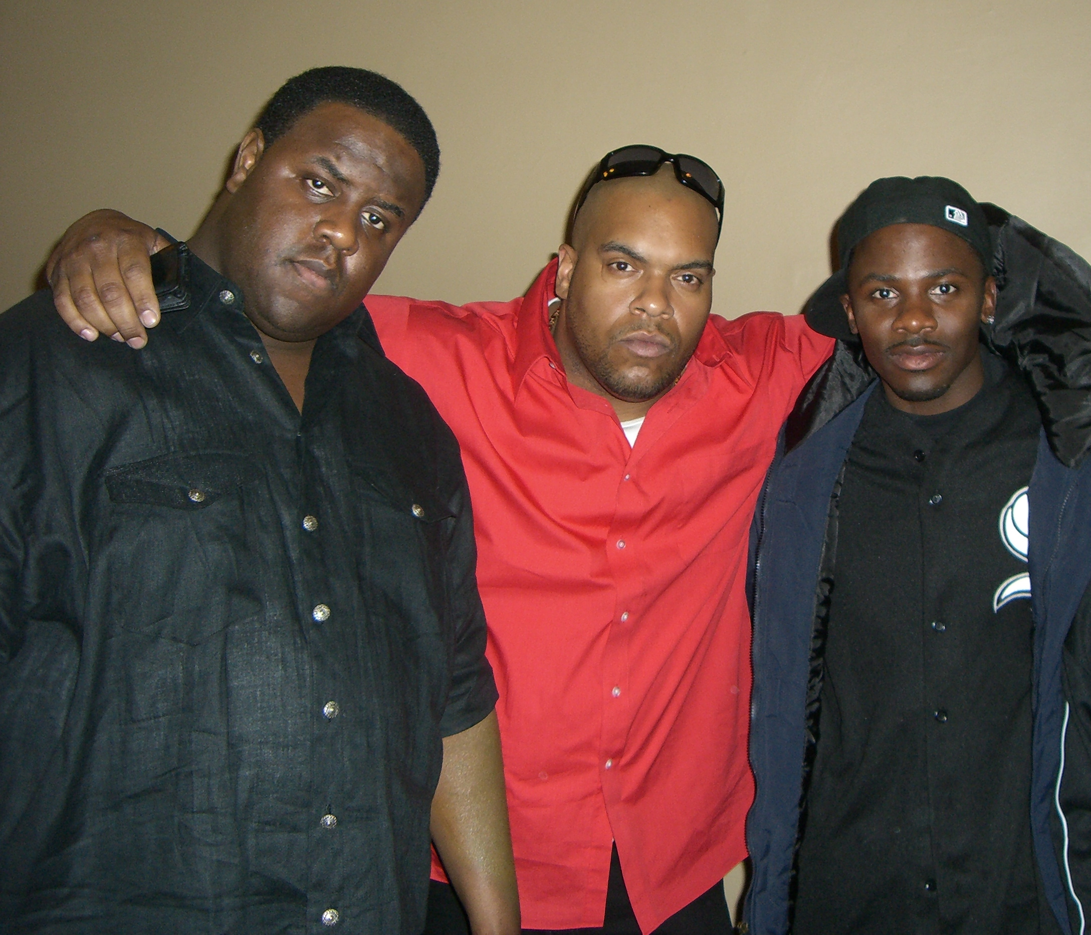 On the set of the movie NOTORIOUS with JAMAL WOOLARD AND DERECK LUKE.