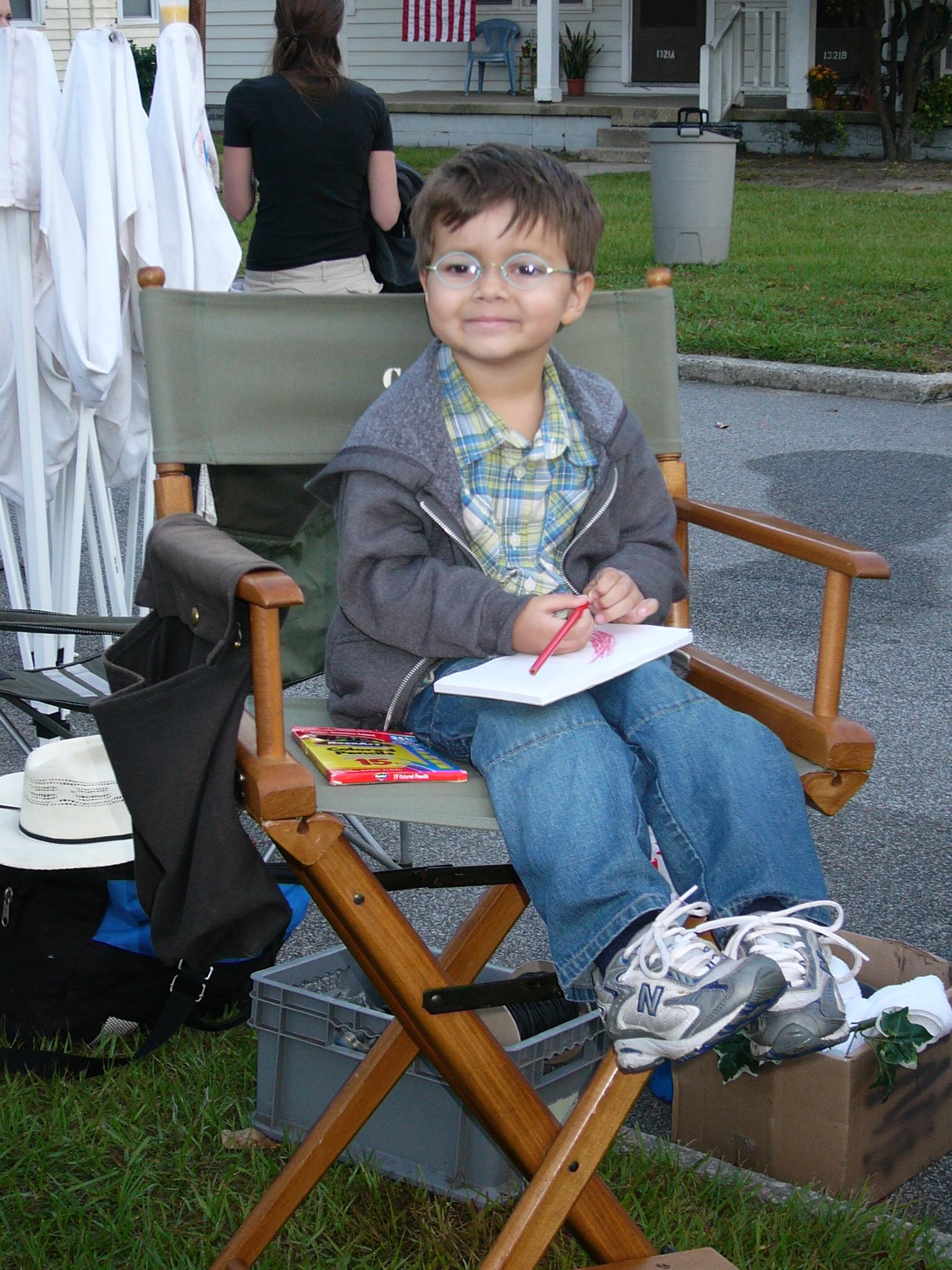 John White Jr. on location Army Wives Season 1.