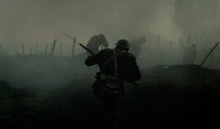 Scene from the attack of Vimy Ridge.