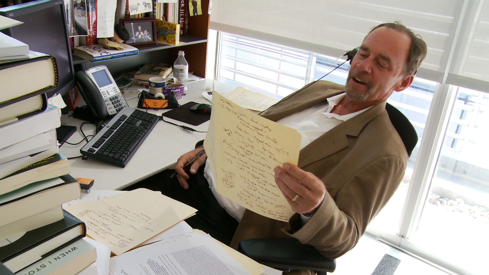 Still of David Carr in Page One: Inside the New York Times (2011)