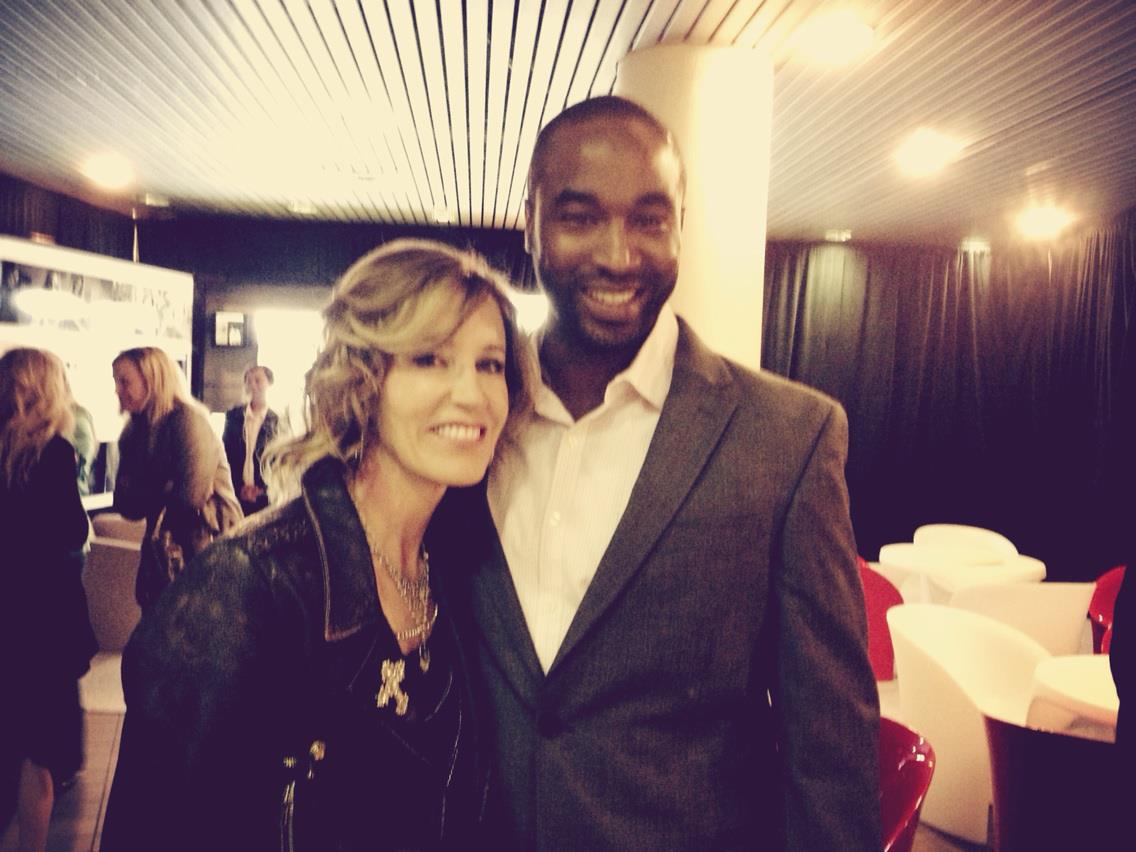 Dawan Owens and Felicity Huffman at the 2013 Tribeca Film Festival premiere of Trust Me.