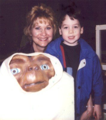 A 7 year old Sean with Dee Wallace-Stone and ET.