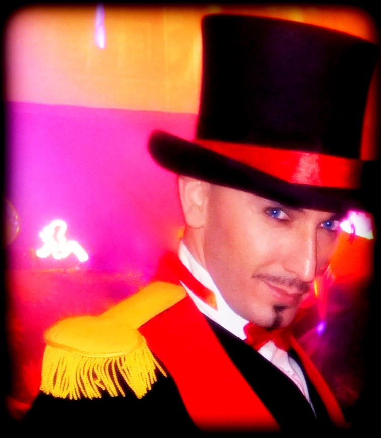 Cela Yildiz as Baron von LowenHerz, the lion tamer at The International Burlesque Circus, Utrecht, The Netherlands