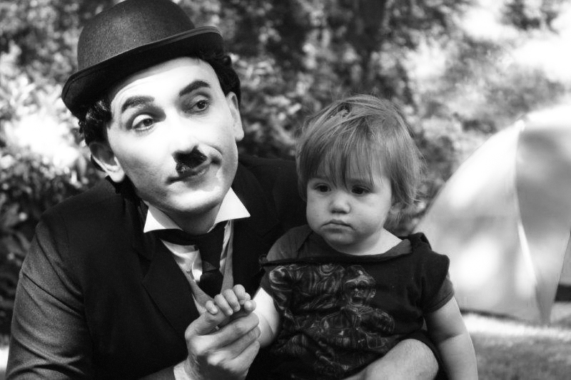 Cela Yildiz and Robin as Charlie Chaplin and The Kid