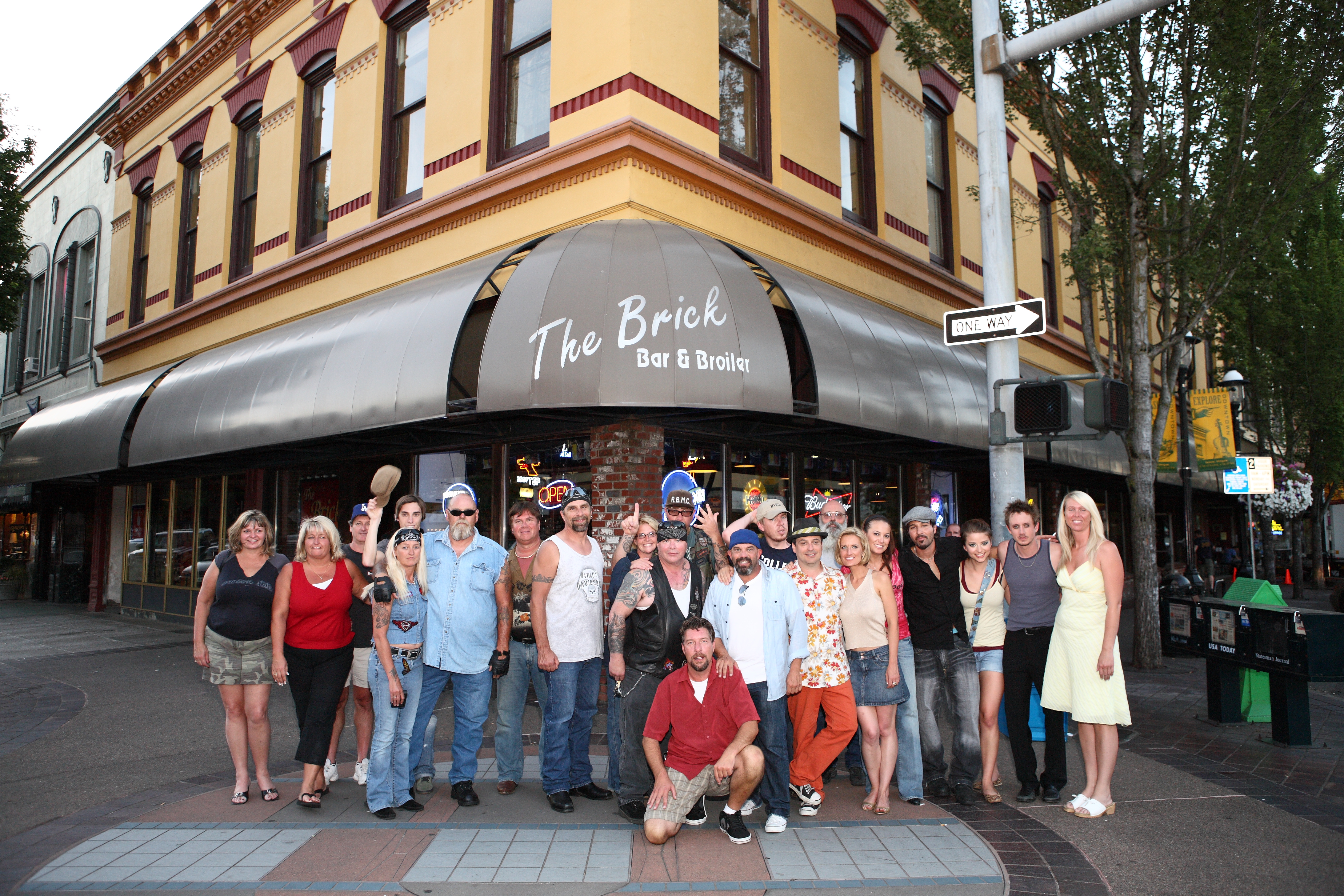 Cast Crew and Extra's at The Brick in downtown Salem, Oregon. Rob's home town.