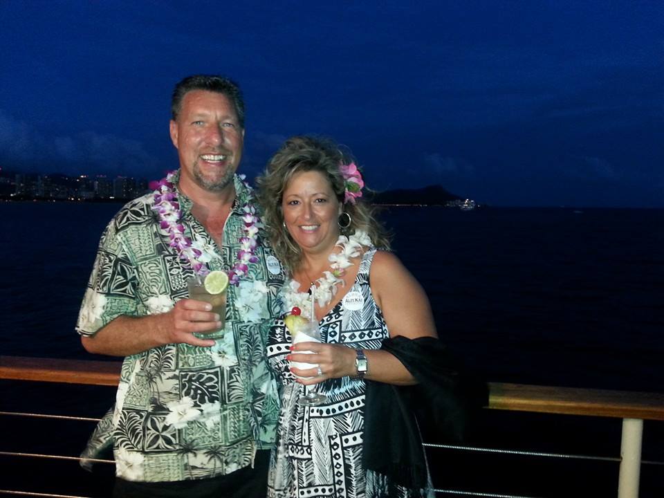 Rob and Kim off Diamond Head Hawaii