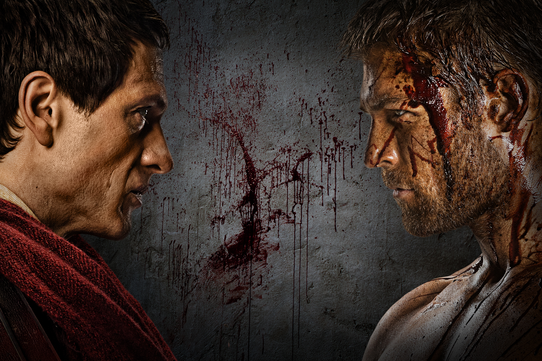 Still of Simon Merrells and Liam McIntyre in Spartacus: Blood and Sand (2010)