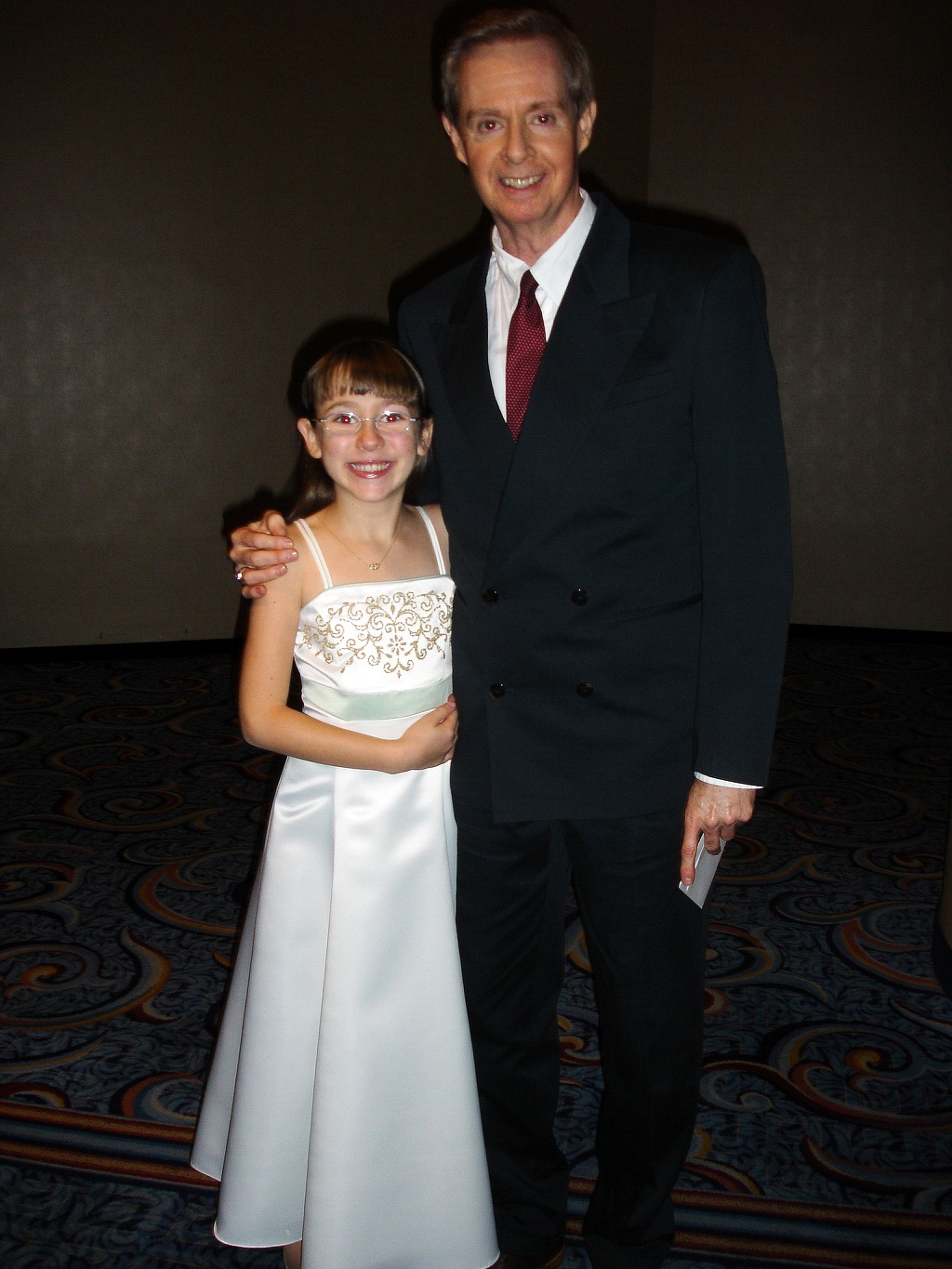 Melody with Randy Skinner at the Broadway opening night party for 