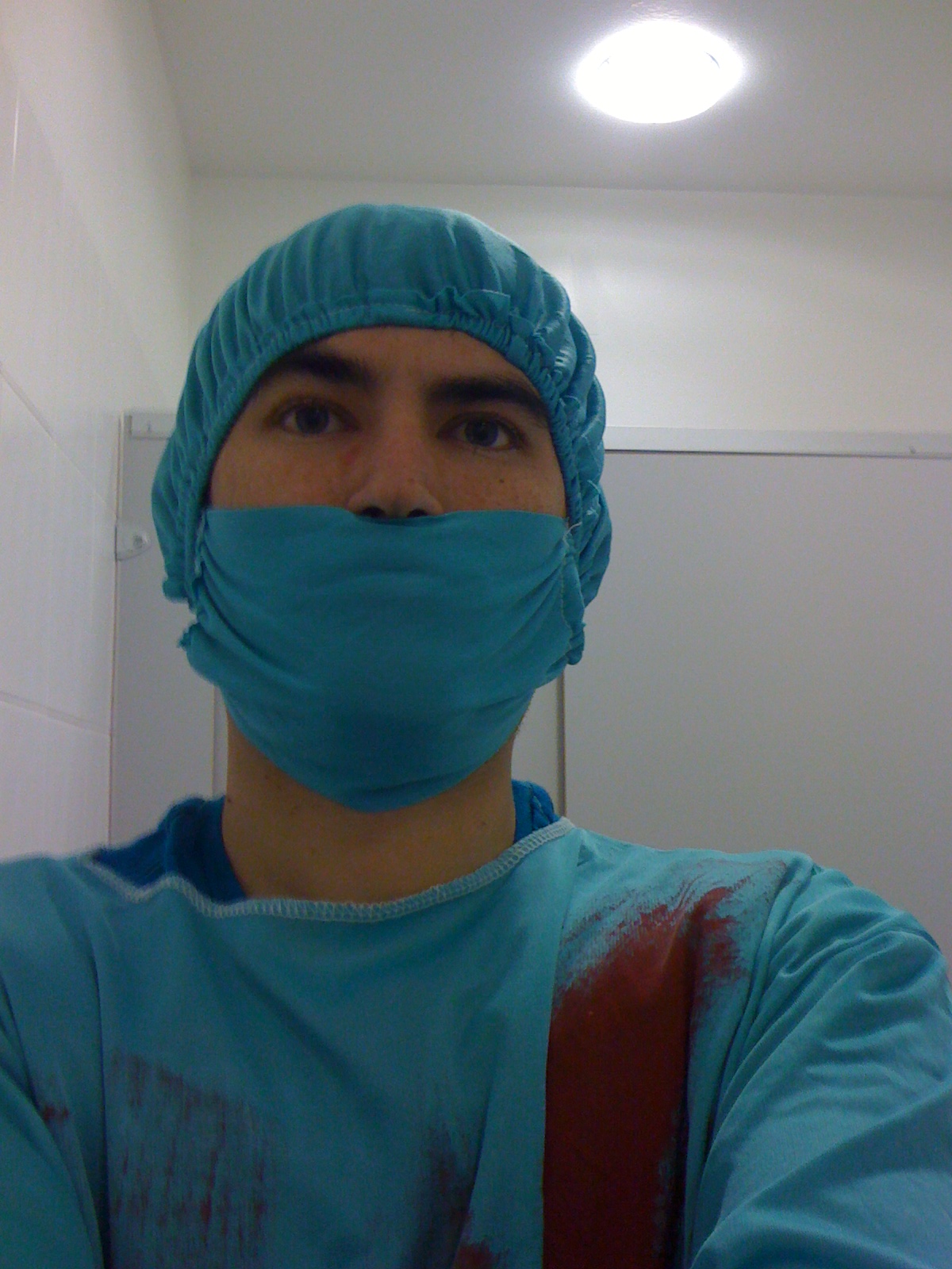 GADS Halloween party. Dressed as in a Bloody Surgeon Halloween Costume