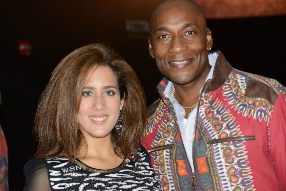 Carlton with Carmen Cabana (Director of Photography) at the premiere of The Boarder.