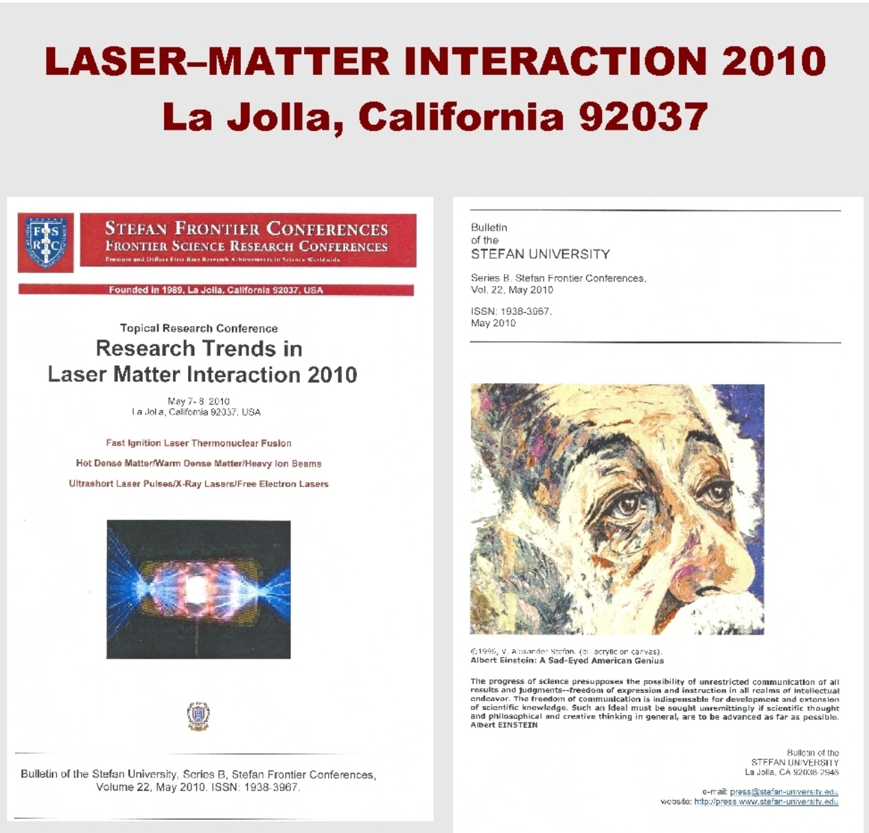 Laser-Matter-Interaction-2010 la Jolla, California