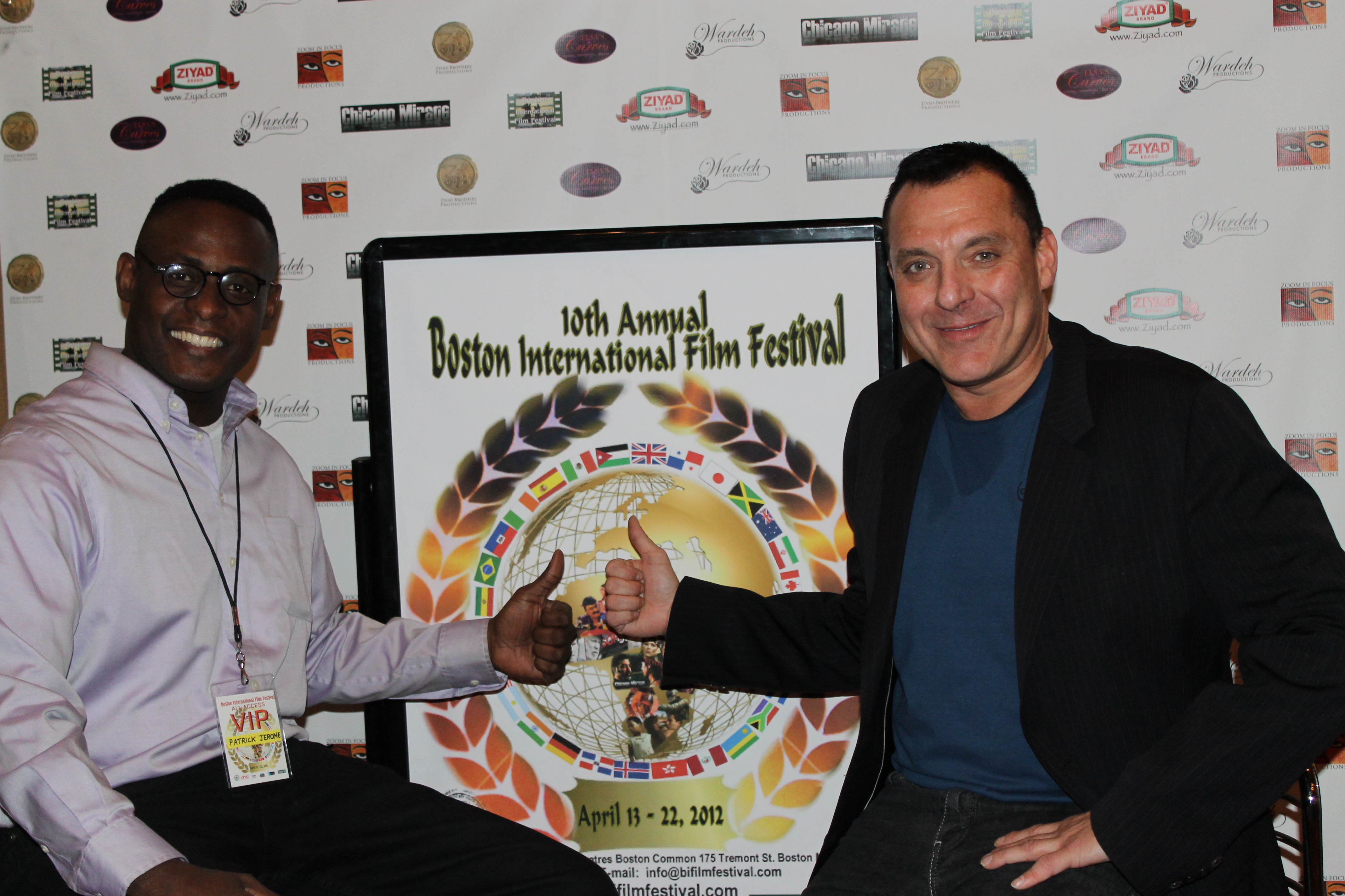 Patrick Jerome and Tom Sizemore at BIFF