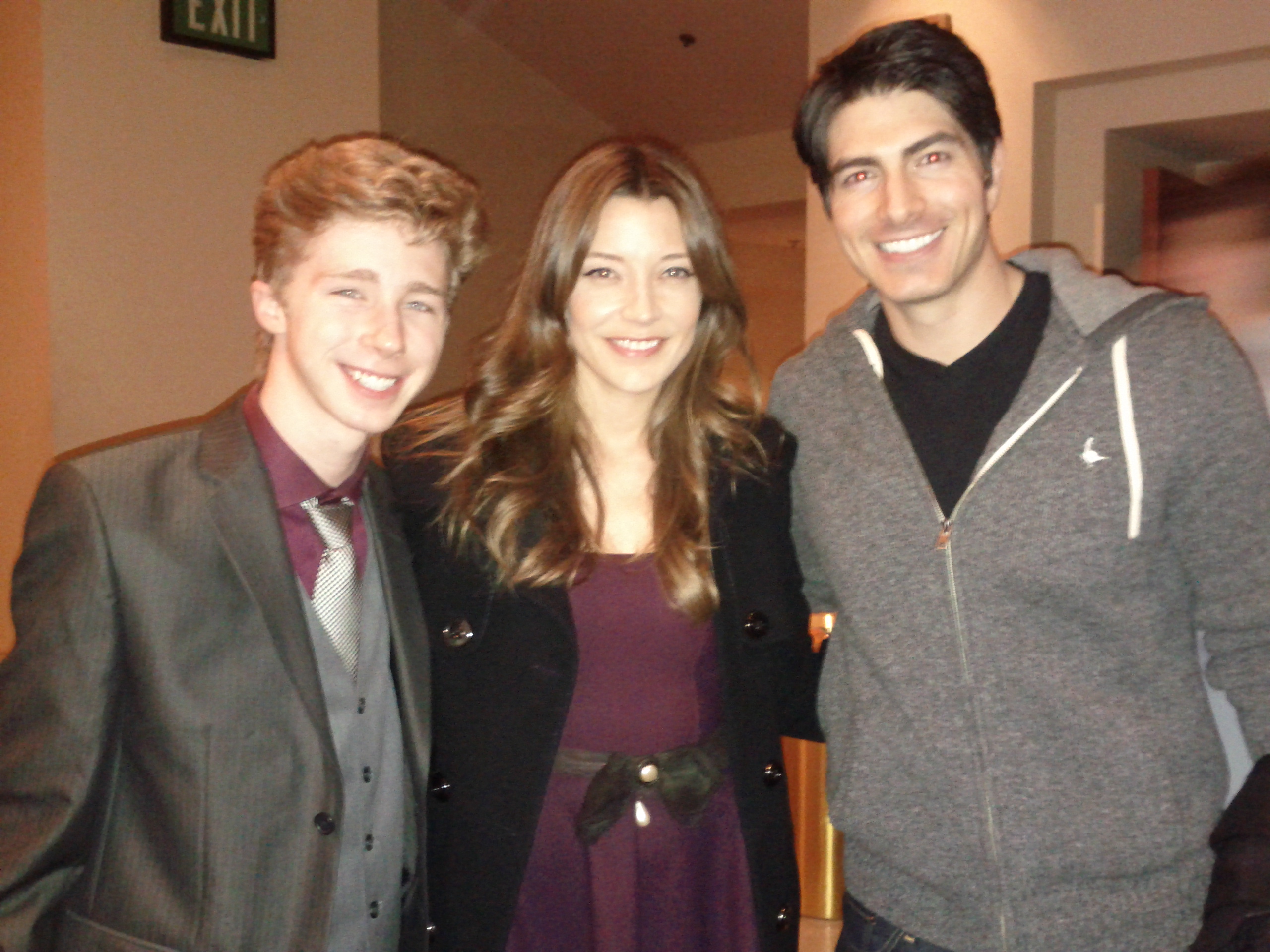 Joey Luthman, Sarah Roehmer, Brandon Routh at the premier of CH:OS:EN Season 2, Dec. 3, 2013 at The Grove, LA,Ca.