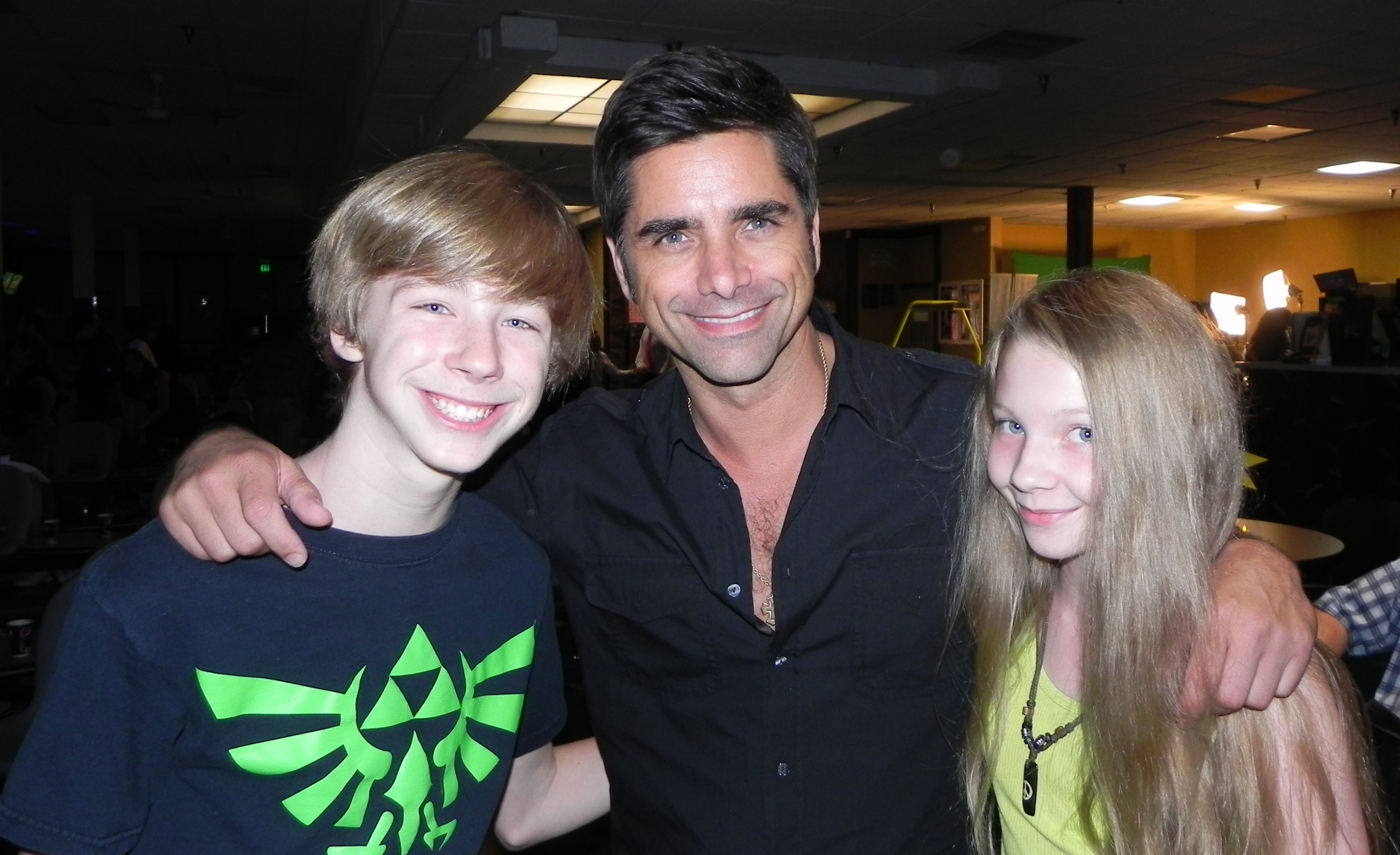 John Stamos with Joey & Elise Luthman at Starlight Childrens Foundation Bowling Great Escape on September 25, 2011 in Cerritos, CA.