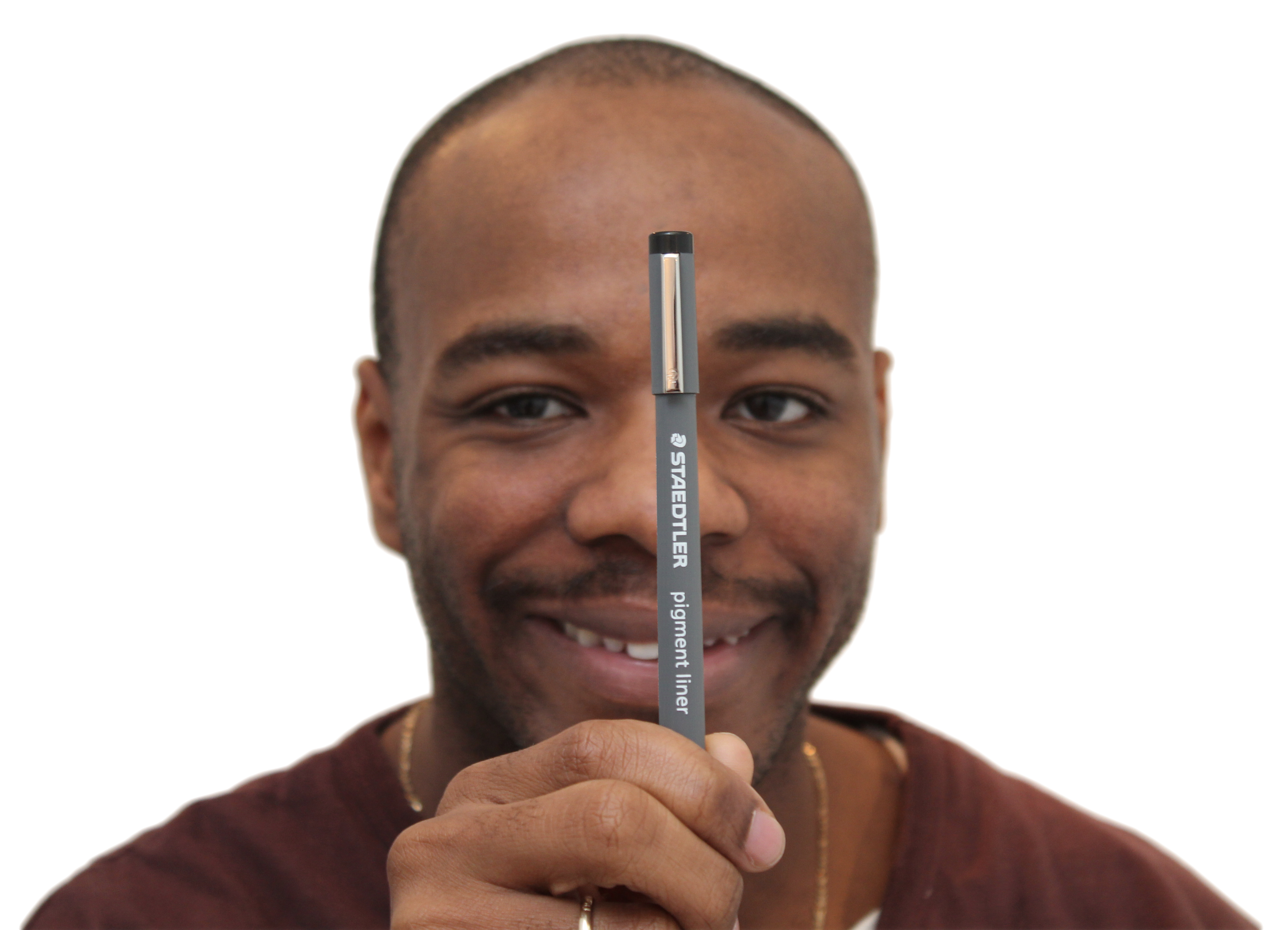 The new face of pen and ink. Stephen Wiltshire with his Staedtler pens.