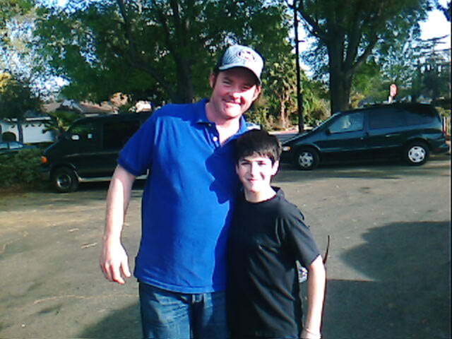 David Koechner and I meet while I act in my school play.