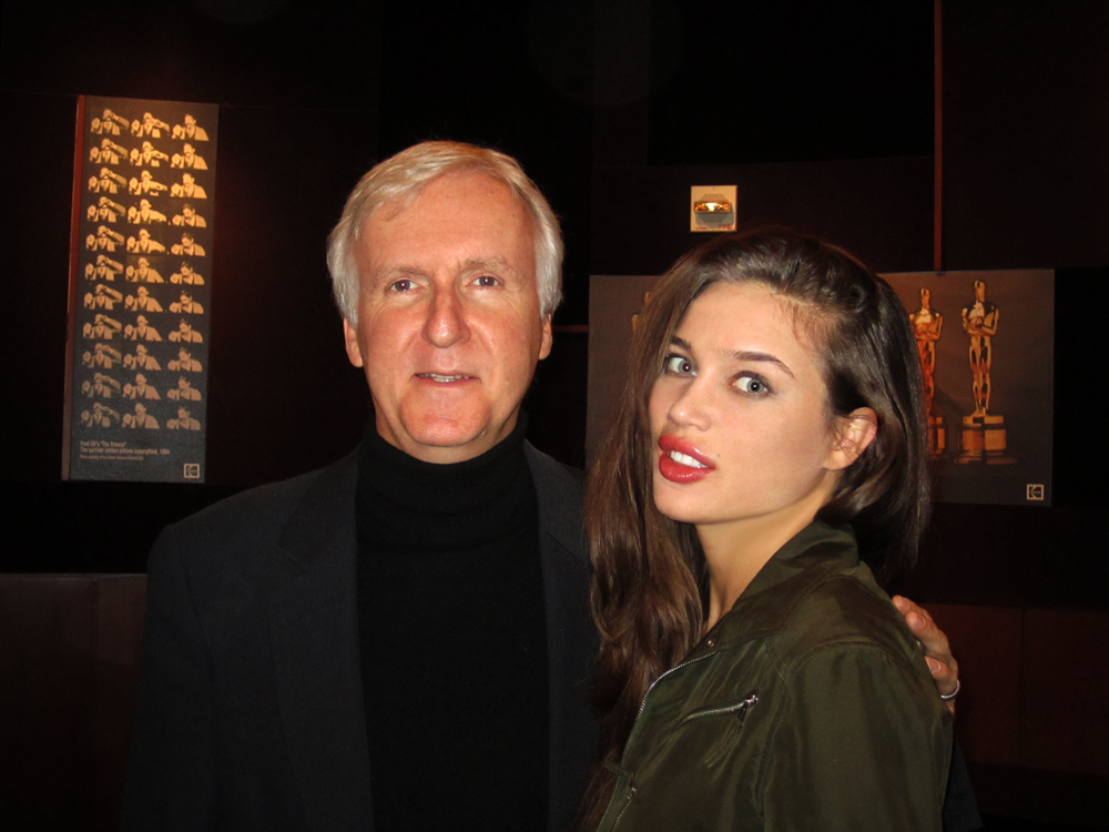 James Cameron and Natalie Gal Aot the honoring of Guy Laliberte f Cirque Du Soleil with a Star at Hollywood Walk Of Fame November 22nd 2010