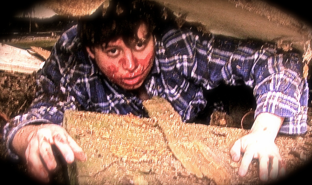 Jason Impey as a zombie in the nightmare sequence from his Dogme 95 feature Troubled.