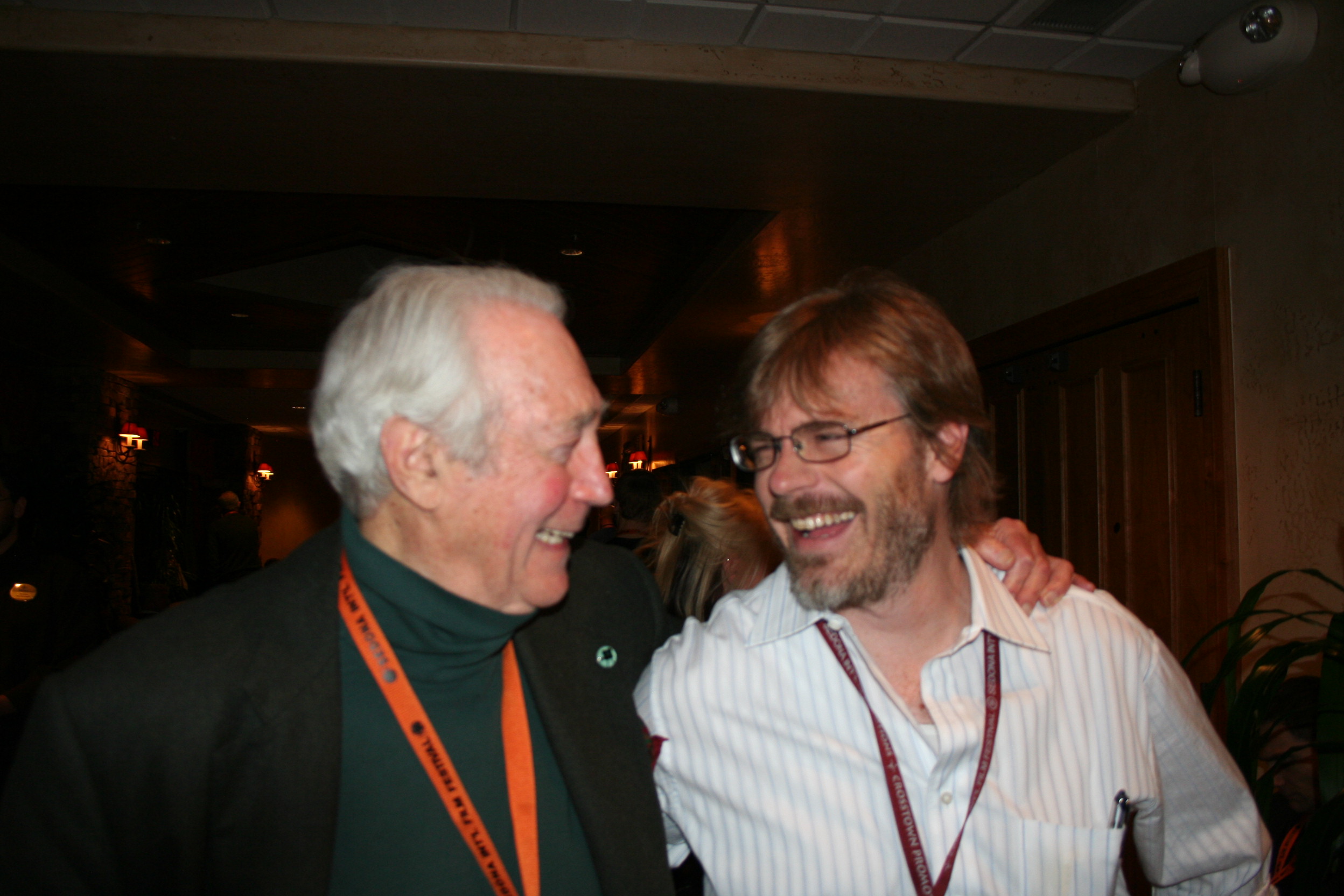 Sharing a laugh with James Karen at the 2010 Sedona International Film Festival.