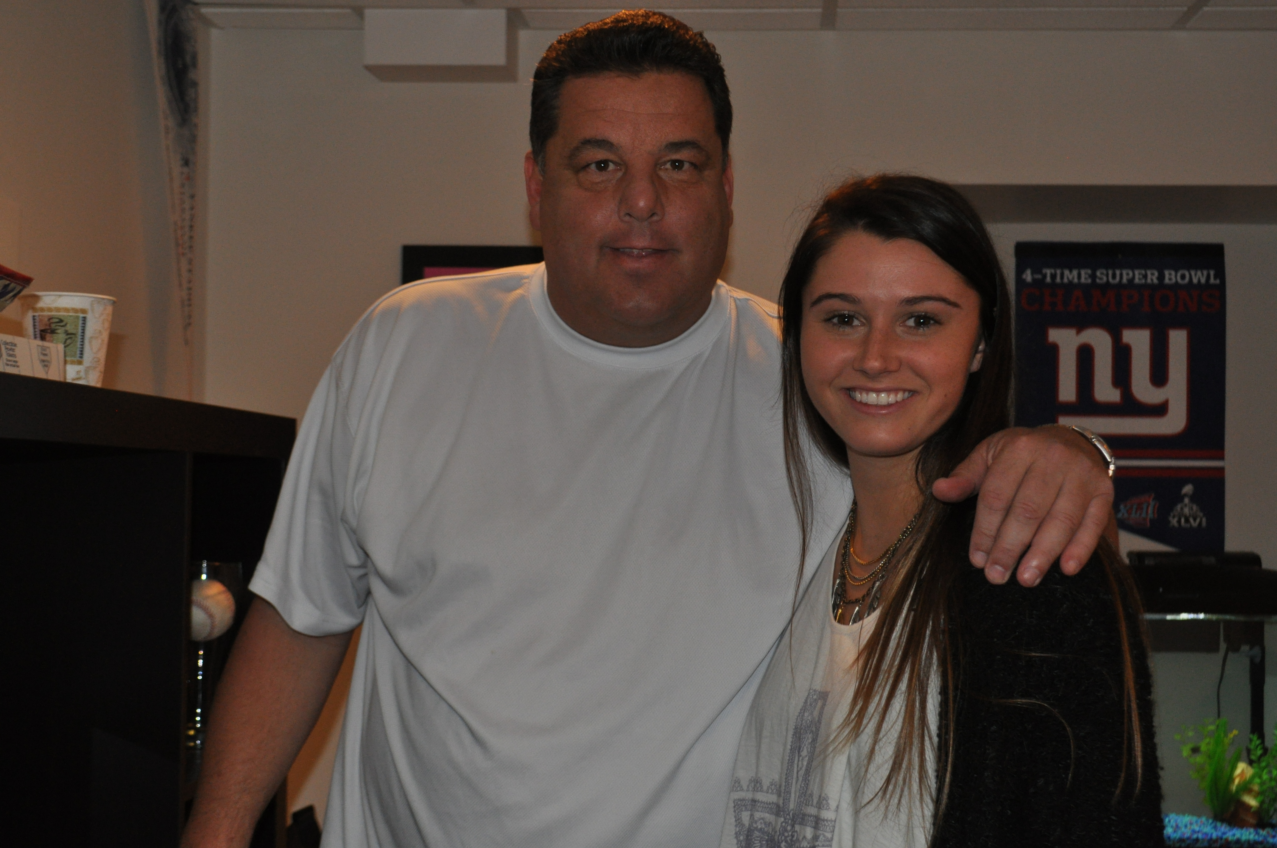 Courtney Baxter and Steve Schirripa on the set of 