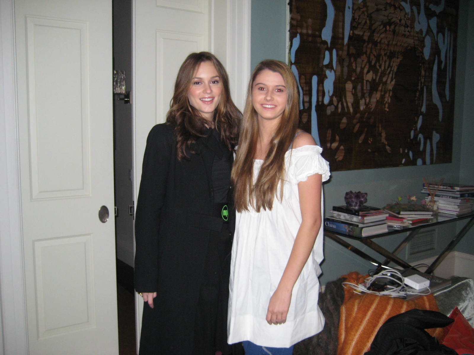 Courtney Baxter and Leighton Meester, NYC, Gossip Girl, January 2009