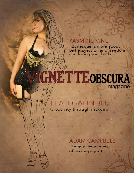 On cover of Vignette Obscura Music & Art magazine June 2014