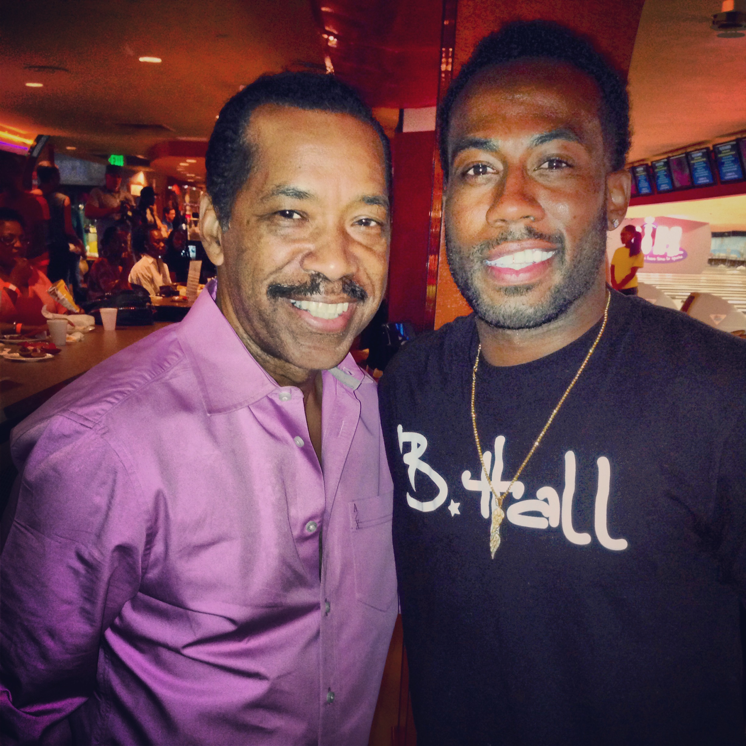 Bam Hall and Obba Babatundé at Kiki Shepard K.I.S Foundation Celebrity Bowling Challenge