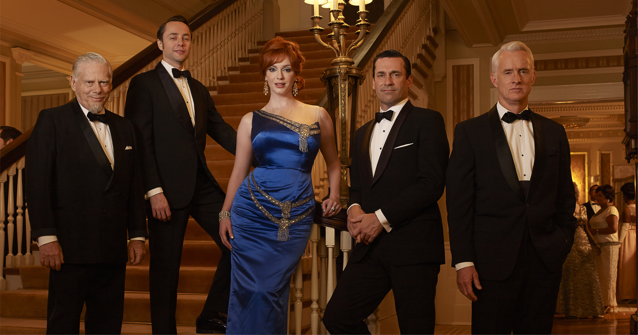 Still of Jon Hamm, Christina Hendricks, Vincent Kartheiser, Robert Morse and John Slattery in MAD MEN. Reklamos vilkai (2007)