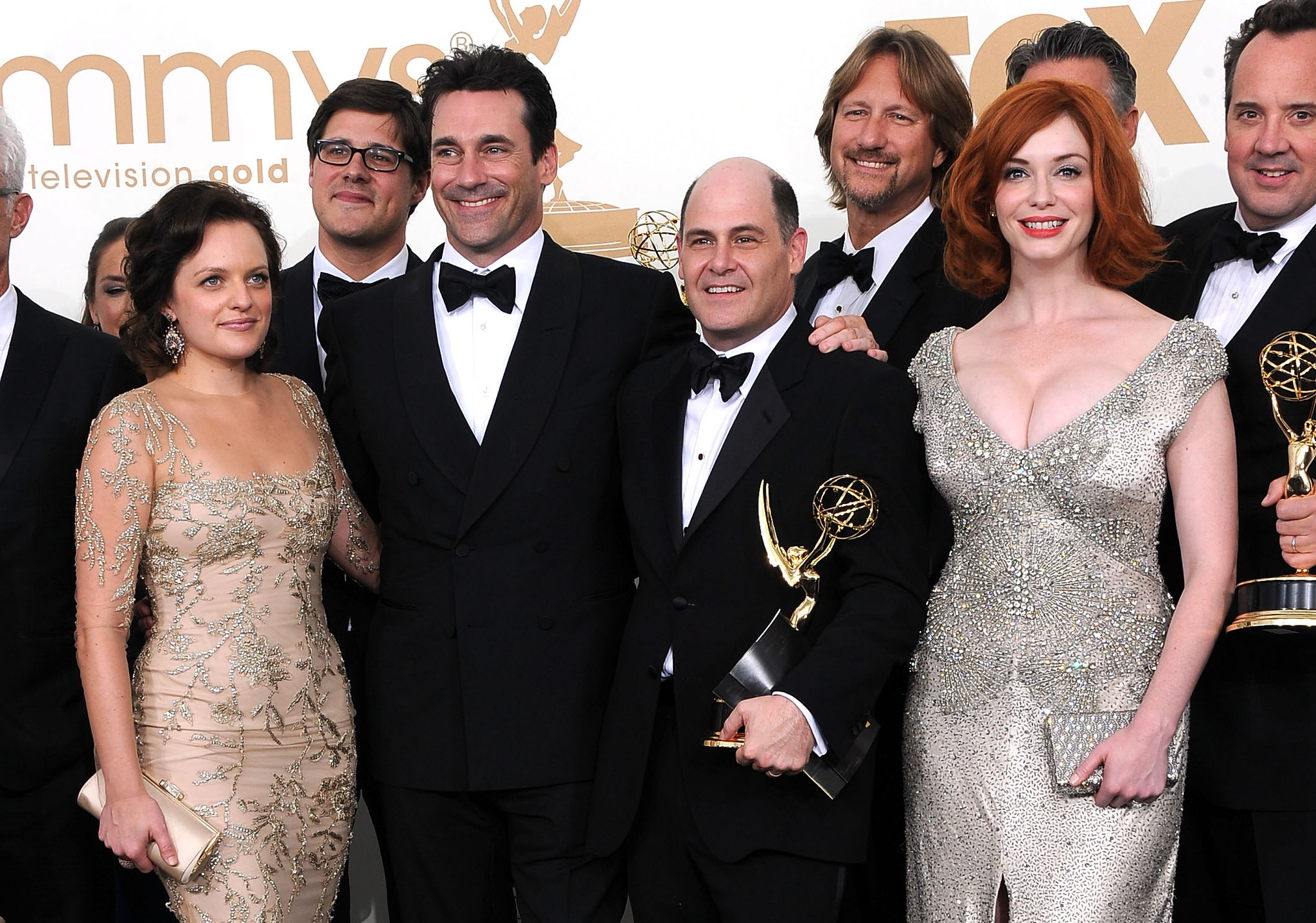 Elisabeth Moss, Jon Hamm, Christina Hendricks and Matthew Weiner