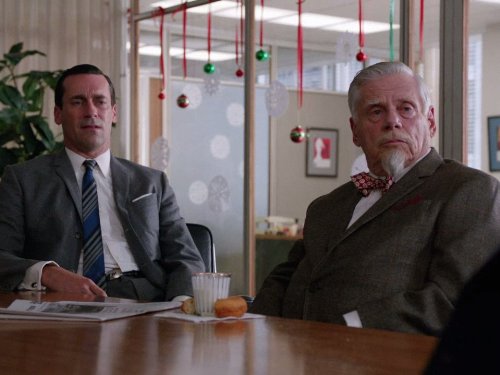 Still of Jon Hamm and Robert Morse in MAD MEN. Reklamos vilkai (2007)