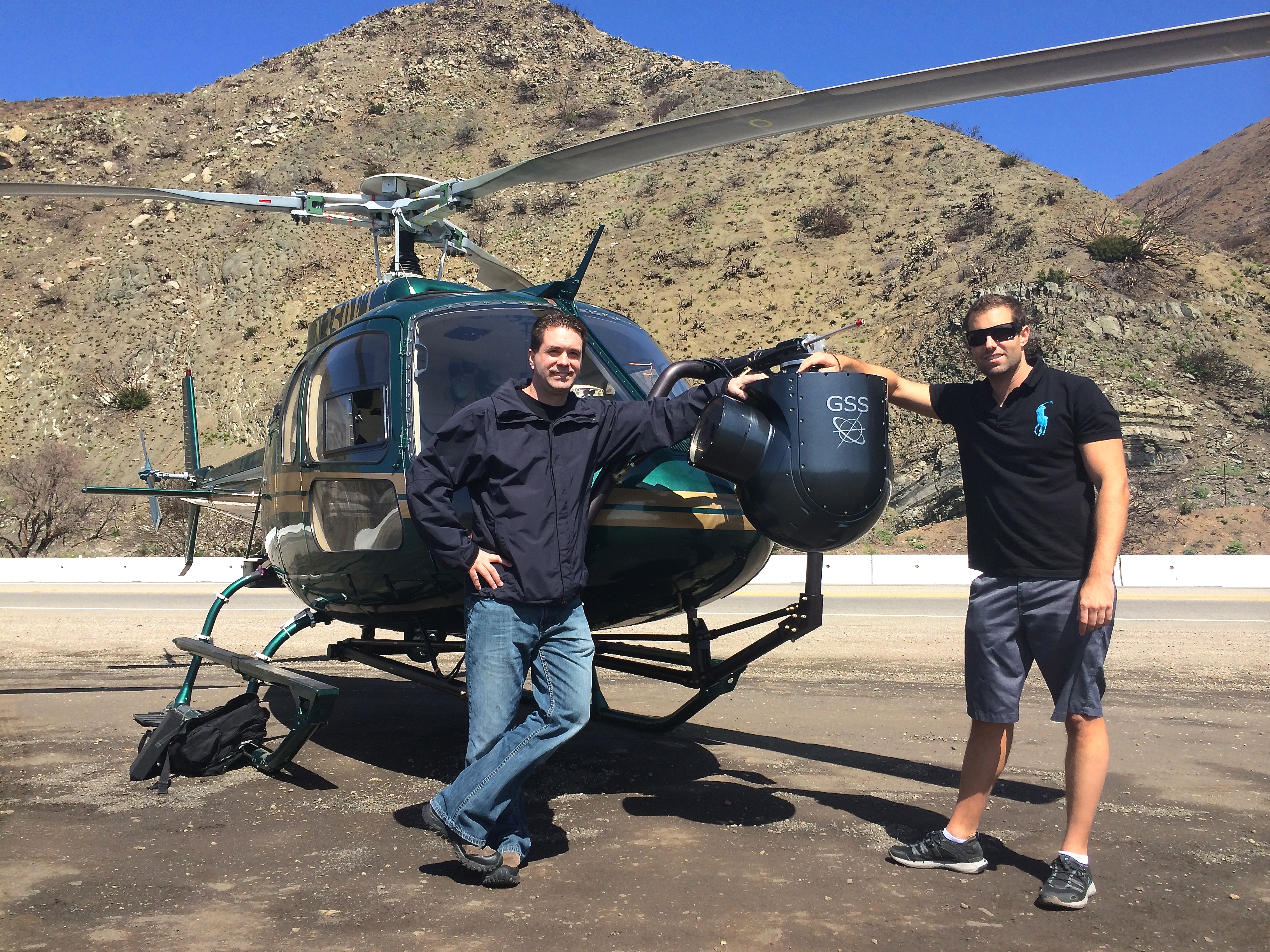 Steve from GSS (Left) and Blair (right) on location in LA filming with the GSS C520