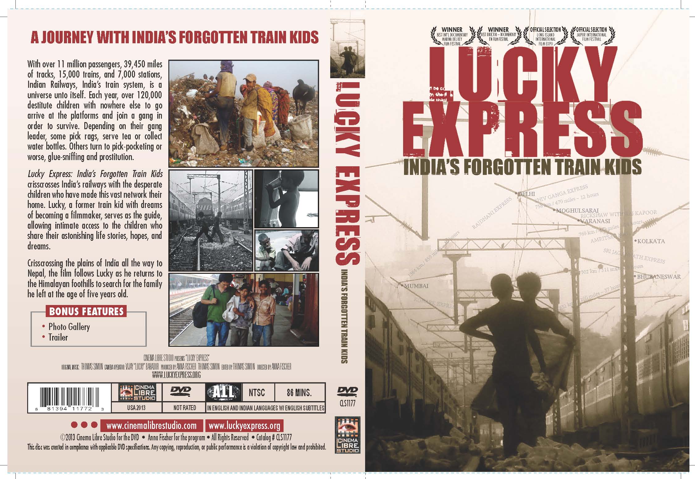 DVD cover for Lucky Express (distributed by Cinema Libre Studio); Thomas Simon: Producer/Editor/Composer/Sound Designer