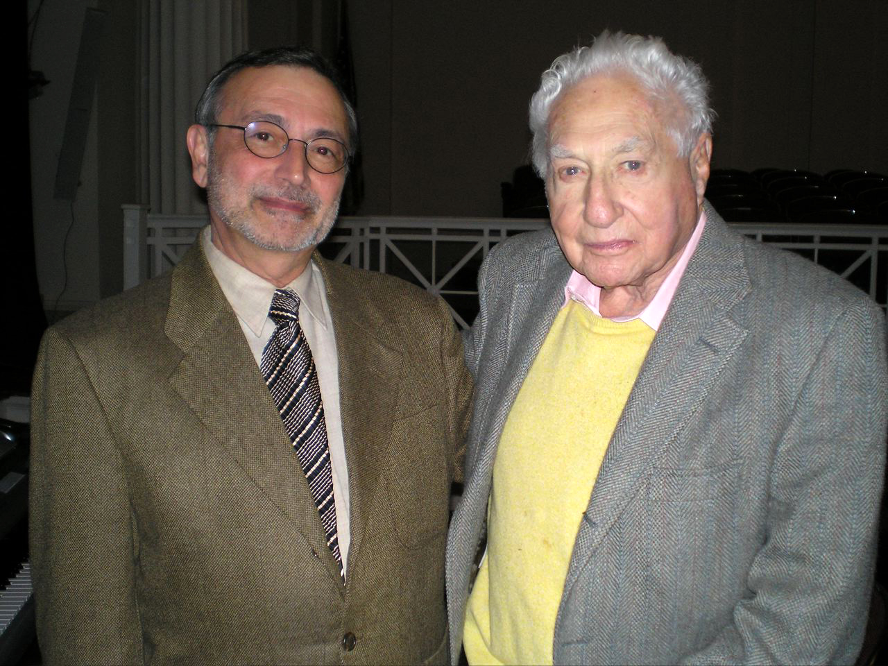 Budd Schulberg and David L. Snyder. New York Historical Society screening of 