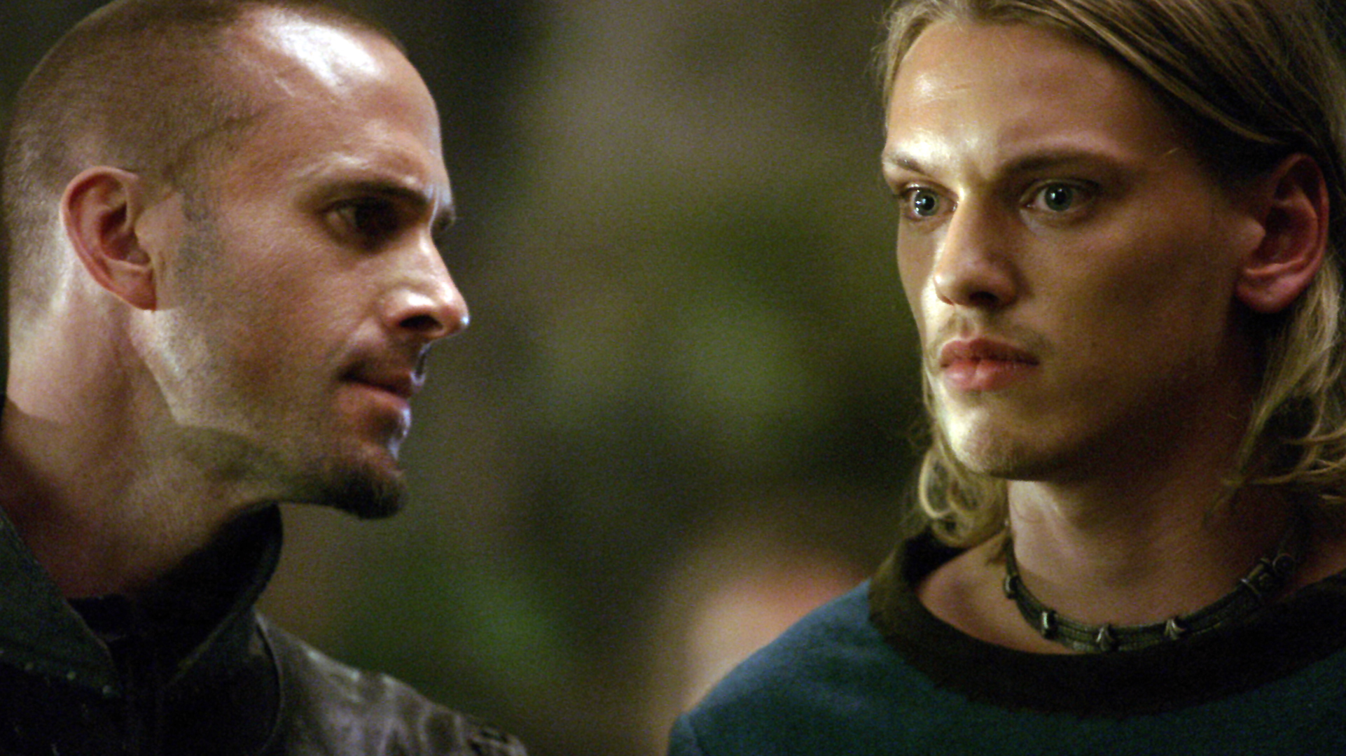 Still of Joseph Fiennes and Jamie Campbell Bower in Camelot (2011)